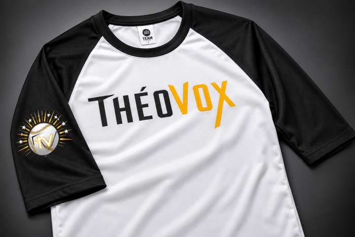 Maillot Raglan Théovox Sportif — réalisation L’Atelier 13, St-Hyacinthe