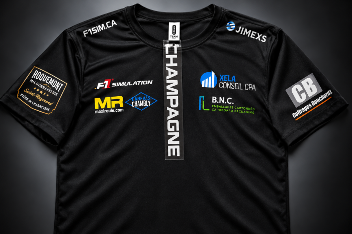 T Shirt De Course Noir Commandité Has Watermark — réalisation L’Atelier 13, St-Hyacinthe